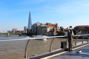 View of The Shard from Millennium Bridge on my way to Tate Modern.